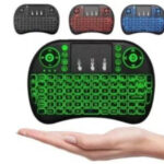Mini Teclado Luminoso Wireless com Mouse Touch Integrado
