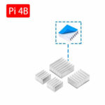 Kit de Dissipadores de Calor para Raspberry Pi 4 (4 Unid.)