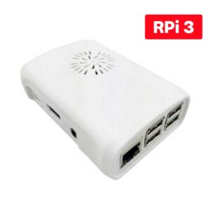 Case Branca Raspberry Pi3 B e B+ c/Suporte para Cooler Case Branca Raspberry Pi3 B e B+ c/Suporte para Cooler
