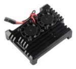 Case de Alumínio c/ Duplo Cooler p/ Raspberry Pi3 B ou B+