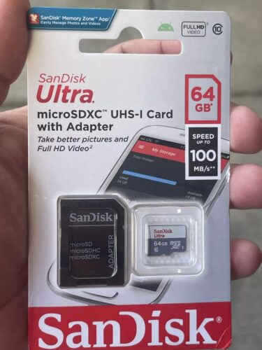 Click to view full screen Cartão de Memória MicroSD 64gb Classe 10 Sandisk Original photo review