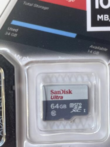 Click to view full screen Cartão de Memória MicroSD 64gb Classe 10 Sandisk Original photo review