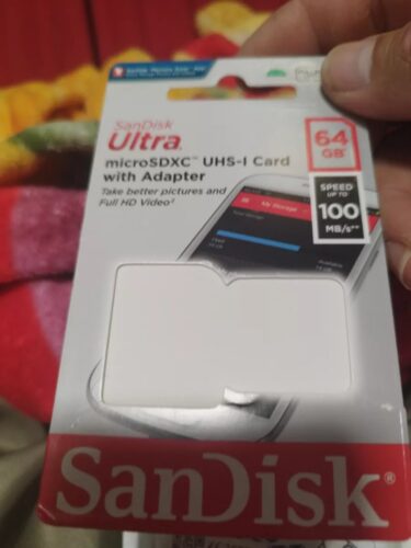 Click to view full screen Cartão de Memória MicroSD 64gb Classe 10 Sandisk Original photo review
