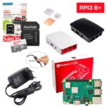 Kit Raspberry Pi 3 Model B+(Plus) c/ Case, Fonte, Cooler, Dissipadores + 128GB