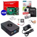 Kit Raspberry Pi 4 8GB c/ Case, Cooler, Fonte, Dissipadores + 16GB