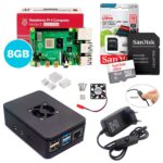 Kit Raspberry Pi 4 8GB c/ Case, Cooler, Fonte, Dissipadores + 16GB