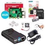 Kit Raspberry Pi 4 8GB c/ Case, Cooler, Fonte, Dissipadores + 128GB