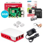 Kit Raspberry Pi 4 8GB c/ Case, Fonte, Dissipadores + 128GB
