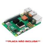 Kit com Case + Cooler + Dissipadores para Raspberry Pi 5
