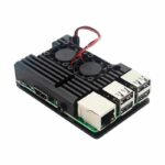 Kit Raspberry Pi 3 Model B+(Plus) c/ Case de Alumínio c/ Duplo Cooler Fan, Fonte + 128GB