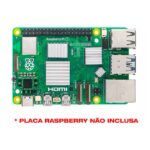 Case + Cooler Fan e Dissipadores para Raspberry Pi 5