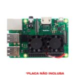 Cooler Fan Duplo P/ Raspberry Pi 3, Pi 4 e Pi 5