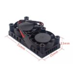 Cooler Fan Duplo P/ Raspberry Pi 3, Pi 4 e Pi 5
