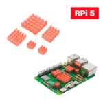 Dissipadores de Calor Premium em Cobre para Raspberry Pi 5 (5 Unid)