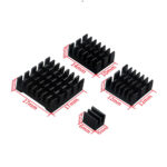 Dissipadores de Calor em Alumínio para Raspberry Pi 5 (4 Unid)