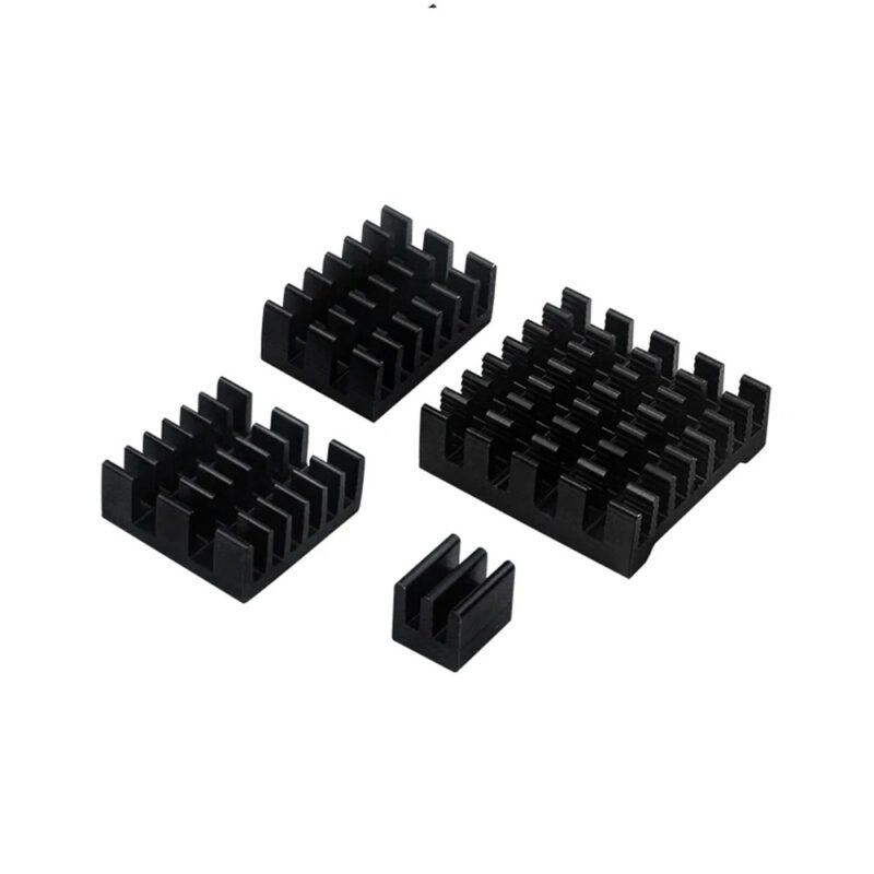 Dissipadores de Calor em Alumínio para Raspberry Pi 5 (4 Unid)