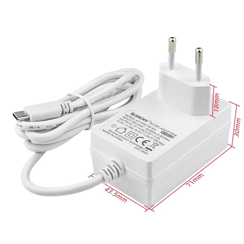 Fonte Branca 5.1V 5A Real para Raspberry Pi 5