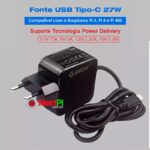 Kit Raspberry Pi 5 4GB c/ Case, Active Cooler Oficial e Fonte 5A 27W Bivolt