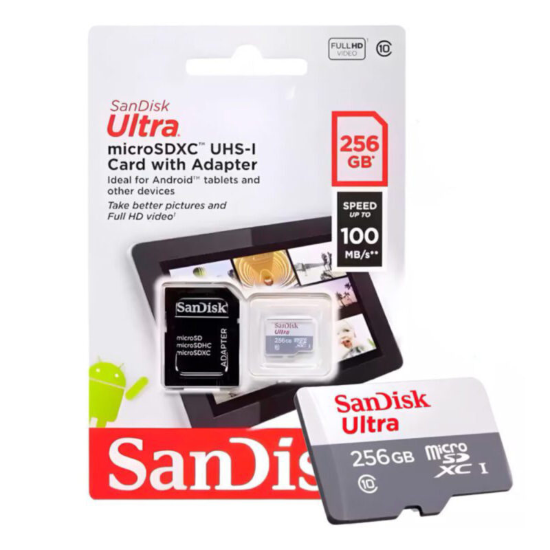 Cartão de Memória MicroSD 256gb Classe 10 Sandisk Original