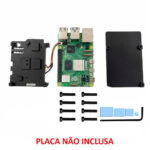 Case Alumínio p/ Raspberry Pi 5 com Duplo Cooler FAN PWM