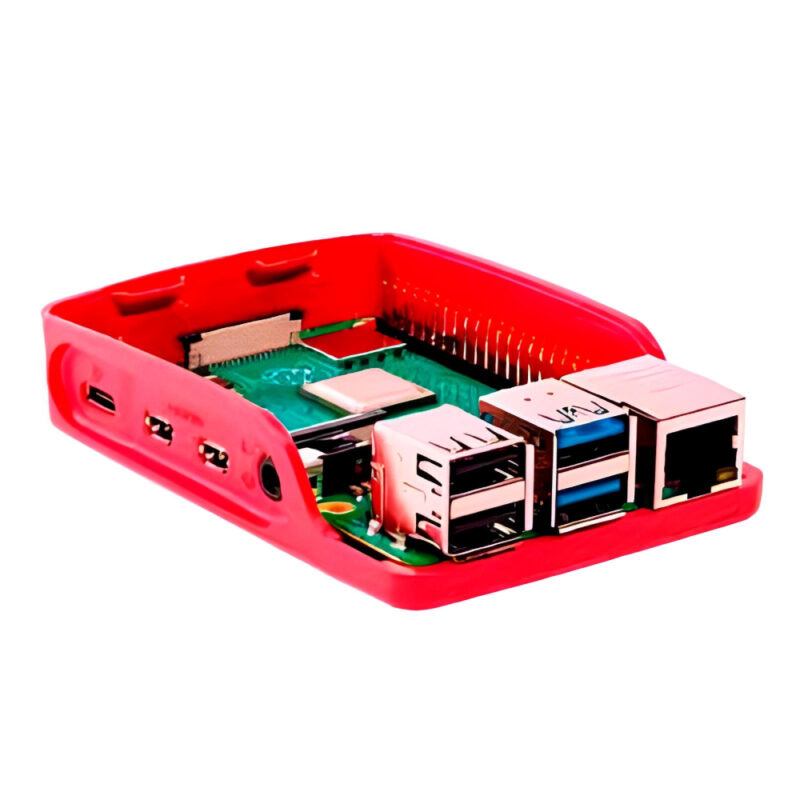 Kit Raspberry Pi 4 4GB c/ Case e Fonte Oficiais + Dissipadores