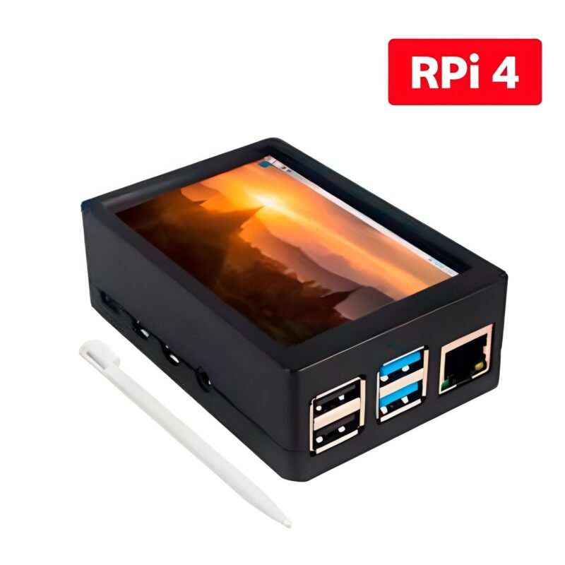 Tela Display Touch Screen 3.5 pol. p/ Raspberry Pi 4 + Case