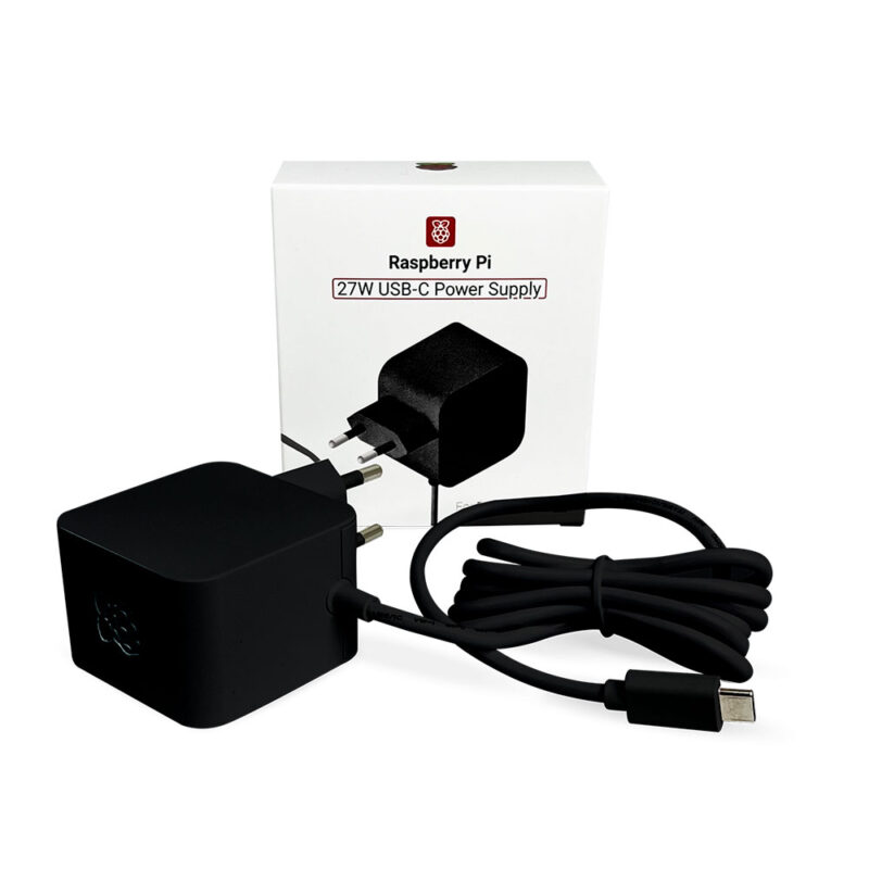 Fonte Oficial para Raspberry Pi 5 Preta