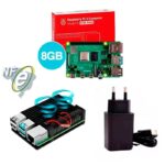 Kit Raspberry Pi 4 8GB c/ Case Alumínio c/ Duplo Cooler Fan e Fonte 5v