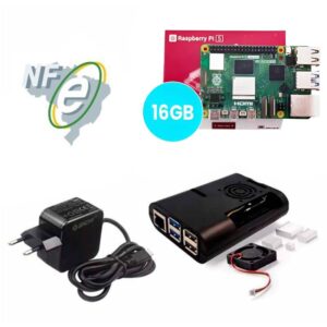 Kit Raspberry Pi 5 16GB c/ Case, Cooler, Dissipadores e Fonte 27W Kit Raspberry Pi 5 16GB c/ Case, Cooler, Dissipadores e Fonte 27W