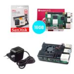 Kit Raspberry Pi 5 16GB c/ Case Metal c/ Cooler Fan e Fonte 27W