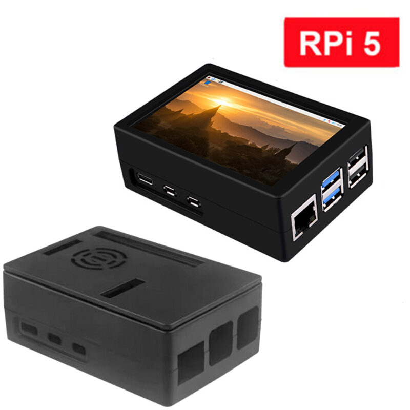 Case Raspberry Pi 5 para Tela Display 3.5 Polegadas Case Raspberry Pi 5 para Tela Display 3.5 Polegadas
