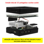 Case Raspberry Pi 5 para Tela Display 3.5 Polegadas