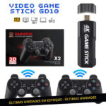 Game Stick Retrô GD10 X2 Ultra c/ + 30000 Jogos + 2 Controles sem Fio