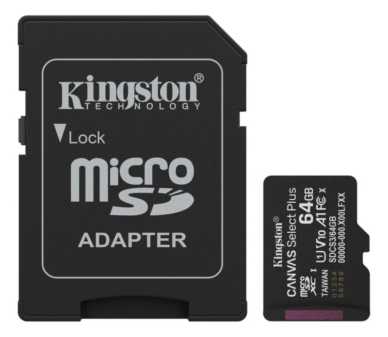 Cartão de Memória Micro SD Kingston 64gb 100 Mb/s Select Plus