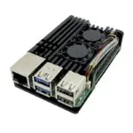 Case Alumínio p/ Raspberry Pi 5 com Duplo Cooler FAN PWM