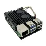 Case Alumínio p/ Raspberry Pi 5 com Duplo Cooler FAN PWM