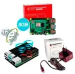 Kit Raspberry Pi 4 8GB c/ Case Alumínio c/ Duplo Cooler Fan e Fonte Oficial