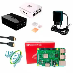 Kit Raspberry Pi 3 Model B c/ Case, Fonte 5V e Dissipadores