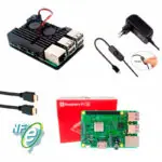 Kit Raspberry Pi 3 B c/ Case Alumínio c/ Duplo Cooler Fan e Fonte