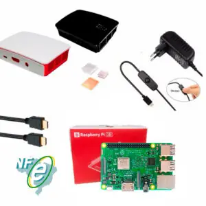 Kit Raspberry Pi 3 Model B c/ Case, Fonte e Dissipadores