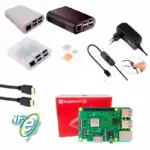 Kit Raspberry Pi 3 Model B c/ Case, Fonte e Dissipadores