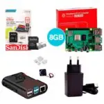 Kit Raspberry Pi 4 8GB c/ Case, Cooler, Fonte 5v e Dissipadores